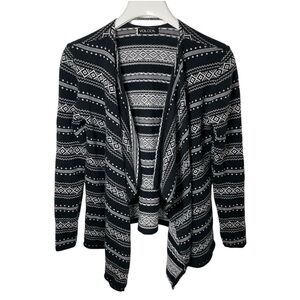 Volcom Black and White Patterned Cardigan, XS/S‎